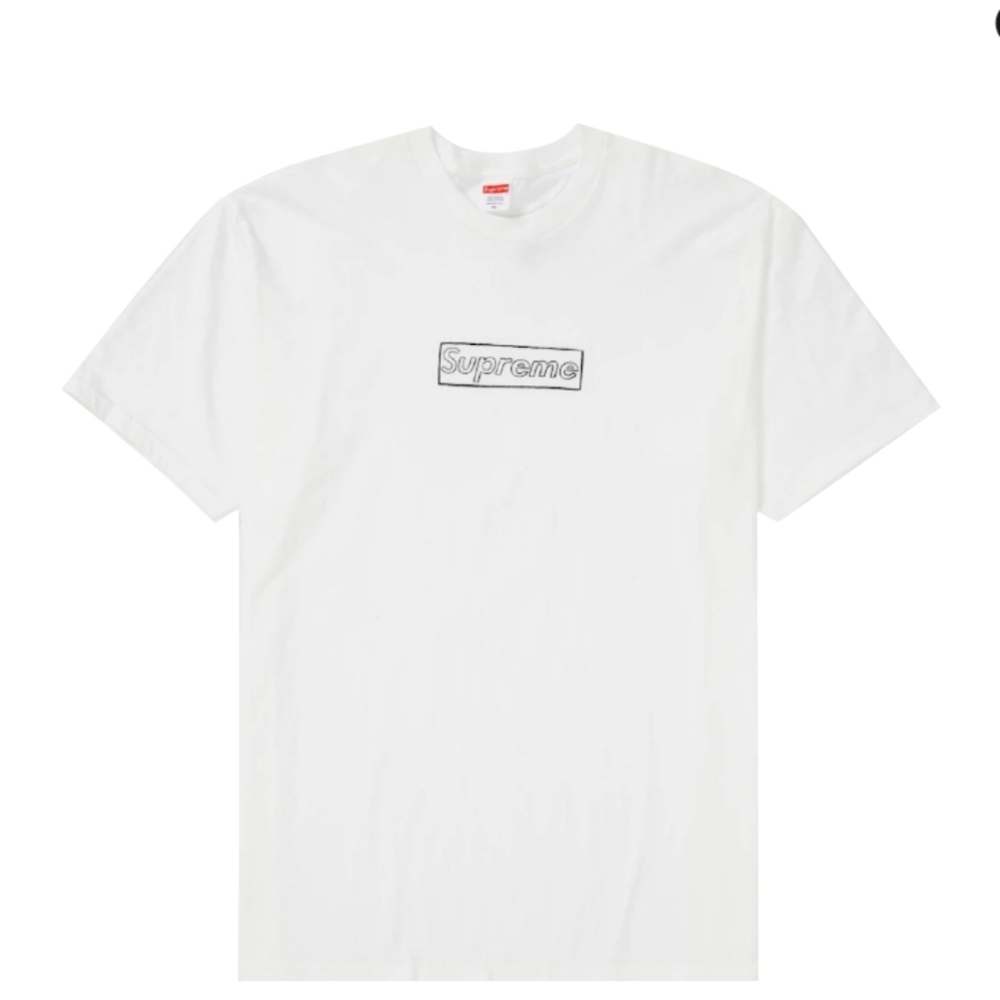 Supreme kaws chalk logo tee